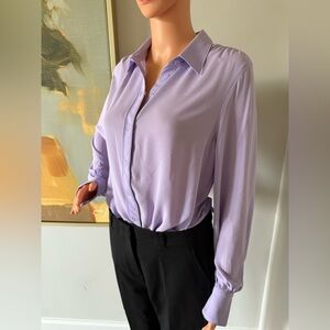 NWT Gorgeous Lavender Soft & Silky Blouse!